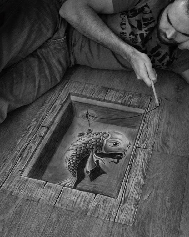 3D Pencil Drawings by Ramon Bruin