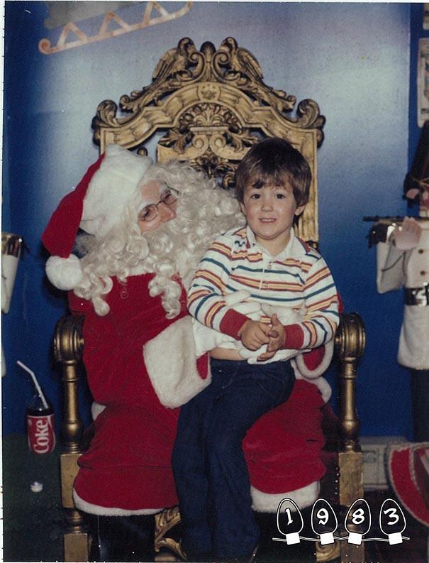 Annual Santa Photos for the last 34 years