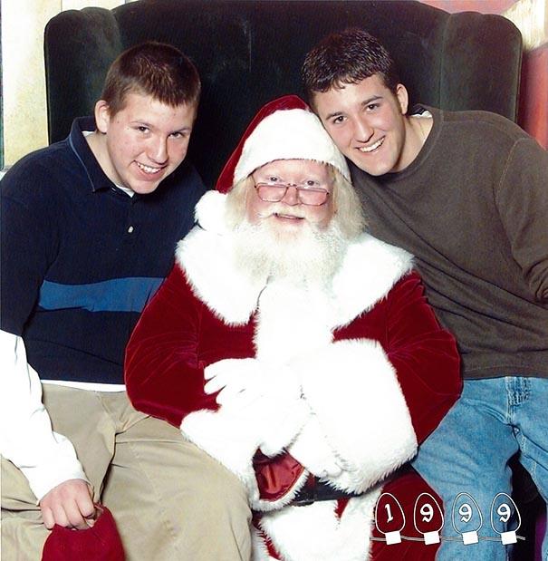 Annual Santa Photos for the last 34 years