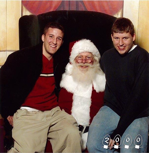 Annual Santa Photos for the last 34 years