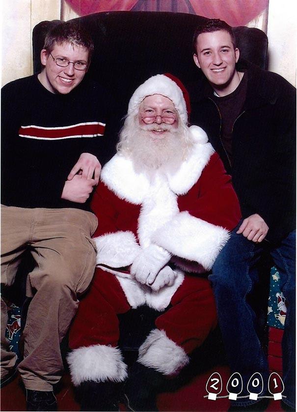 Annual Santa Photos for the last 34 years