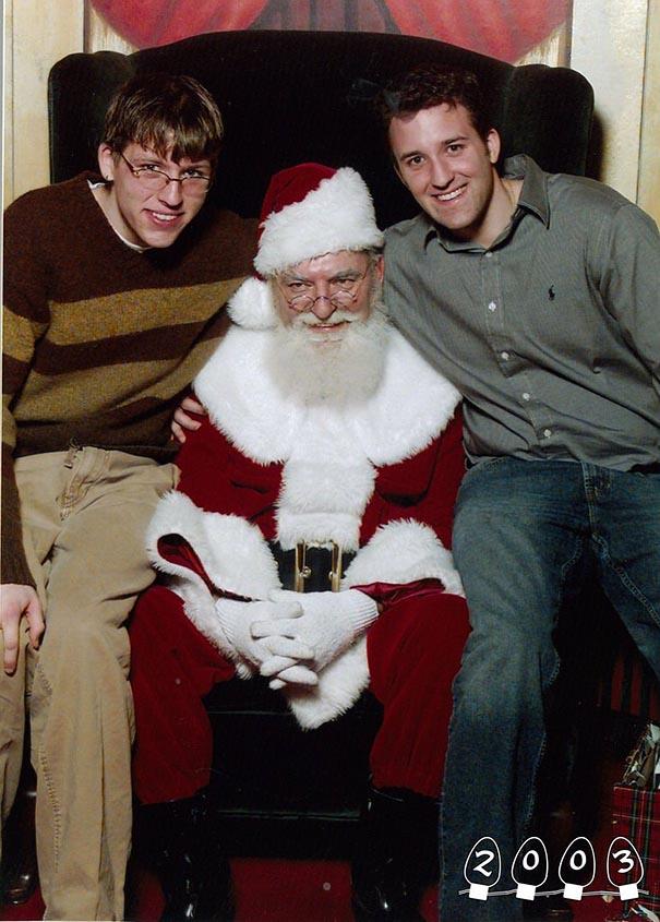 Annual Santa Photos for the last 34 years