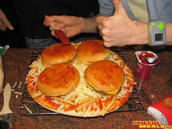 pizza with burger - Superszed Meals.com