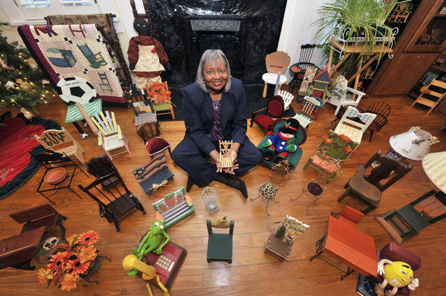 After setting a record in 2008, Barbara Hartsfield opened a museum to display her 3,000 miniature chairs.
