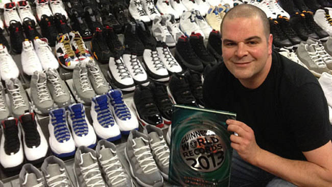 Jordan Michael Geller has the record for the largest sneaker collection. He owns somewhere near 2,500 pairs.