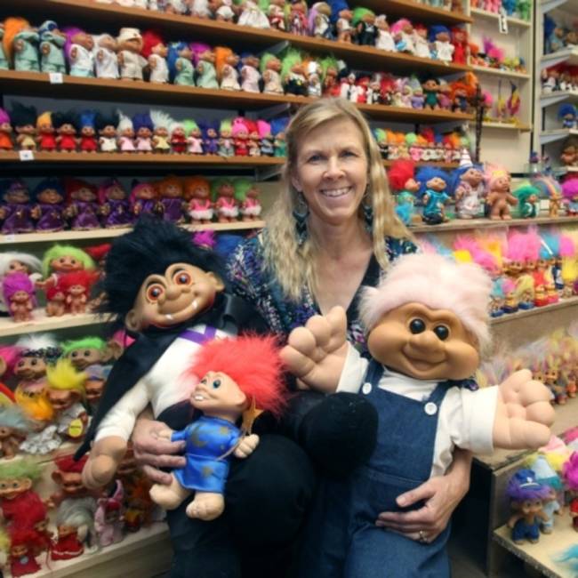 Sherry Groom set a record in 2012 with 2,990 troll dolls. The collection now exceeds 3,500.