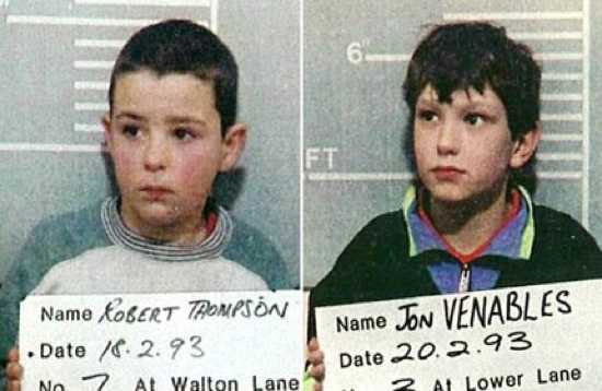 James Bulger’s mother left her two-year-old son at the butcher shop’s door thinking that it would not take her long to return, since there was no queue in the store.  Little did she know that it would be her last time she would see her son alive. Jon and Robert, who were at the same mall as the Bulgers, were participating in their usual activities: skipping class, browsing the stores, pocketing things when the salespeople turned their backs, and climbing chairs in the restaurants until they were chased out. The boys came up with an idea to have a little boy get lost outside so that he would get knocked over by a vehicle. It was reported that the boys had a similar previous attempt on a boy before James, which failed because the mother had become aware of her missing child and found him before they could take him outside. During their two-mile walk, the 10-year-old boys had punched, kicked, picked up and dropped James on his head. Some of the acts were seen by passersby who ignored them, thinking that they were just two older brothers who didn’t know how to take care of their younger brother. Jon and Robert brought James onto the local railway, where they flung paint in his left eye, threw stones at him, beat him with bricks, and hit him with an iron bar. They also sexually assaulted him and laid his body on the railroad track, covering his bleeding head with bricks when they thought he was dead. It was reported that James died sometime before the train hit him.