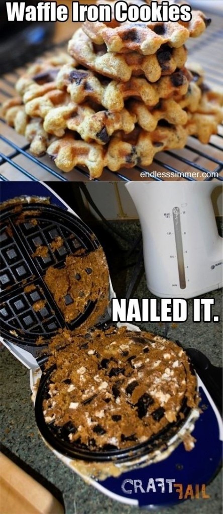 nailed it waffle - Waffle Iron Cookies endlesssimmer.com Nailed It. Craftails