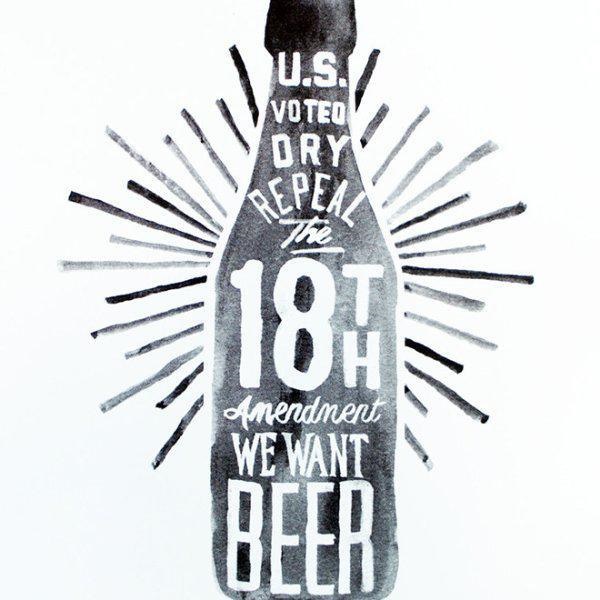 18th Amendment Print – $32
Celebrate your restored right to drink awesome beer with this print marking the end of prohibition.