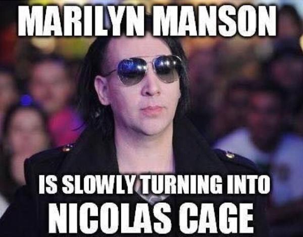 marilyn manson nick cage - Marilyn Manson Is Slowly Turning Into Nicolas Cage