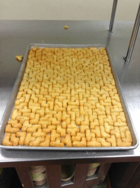 The way these Tater Tots fit on this baking tray.