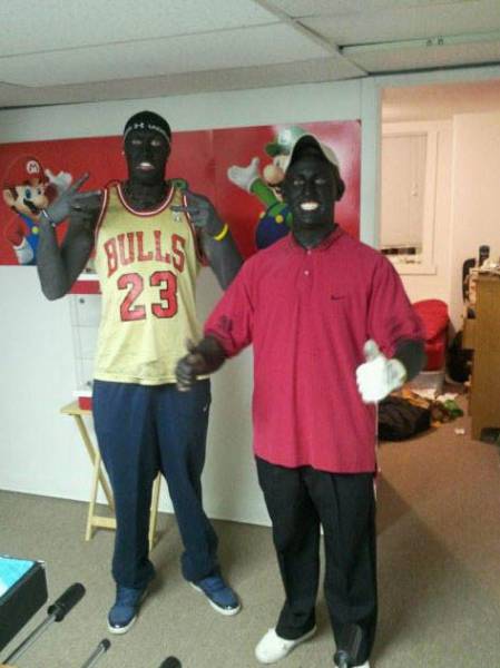 Michael Jordan and Tiger Woods Blackface