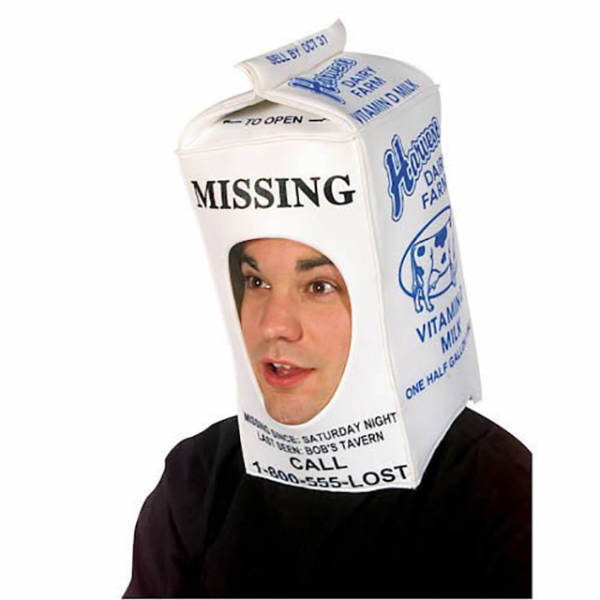 Missing child milk carton
