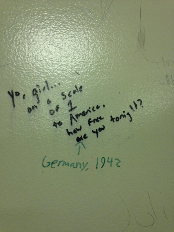 depressing pic bathroom pick up lines - Scele tonight? hos America, how free are you on you Germany, 1942