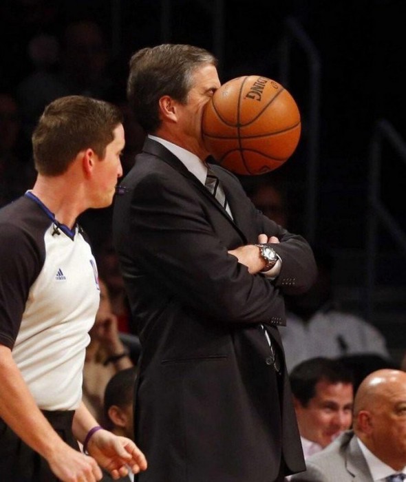 funny sports randy wittman ball in face