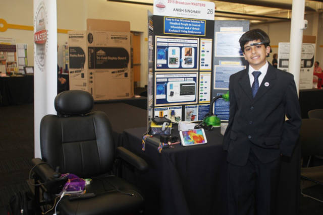 Anish Singhani (13)

Anish designed both hardware and software to enable a commercial brain-wave sensor device to communicate with a wheelchair and virtual keyboard. He hopes that his technology will improve the lives of those who are paralyzed. He also has his own YouTube channel and several apps that you can download.