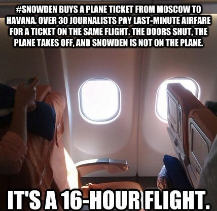photo caption - Buys A Plane Ticket From Moscow To Havana. Over 30 Journalists Pay LastMinute Airfare For A Ticket On The Same Flight. The Doors Shut, The Plane Takes Off, And Snowden Is Not On The Plane It'S A 16Hour Flight.