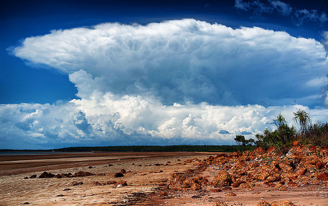 The mysterious thundercloud in the Australian outback.Almost every afternoon from September to March each year, a thundercloud forms on the Tiwi Islands in Australia’s Northern Territory. It has been the subject of various meteorological studies and is thought to be caused by sea breezes.