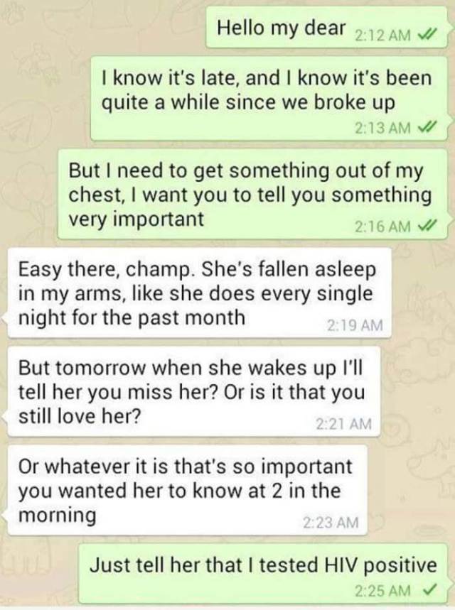 Guy Texts His Ex-Girlfriend Except Her New Boyfriend Responds