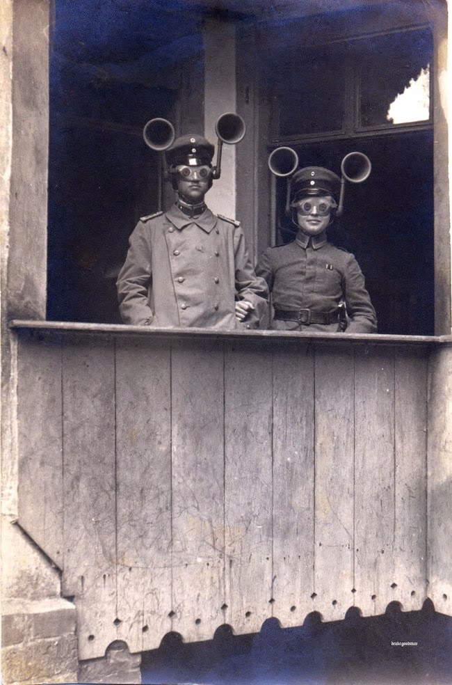 Sound finders were used during World War I to detect enemy planes.