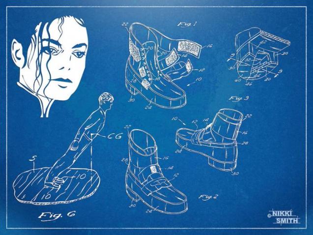 In 1993 Michael Jackson and two co-inventors submitted a patent for a special shoe with a hole in the shoe sole.