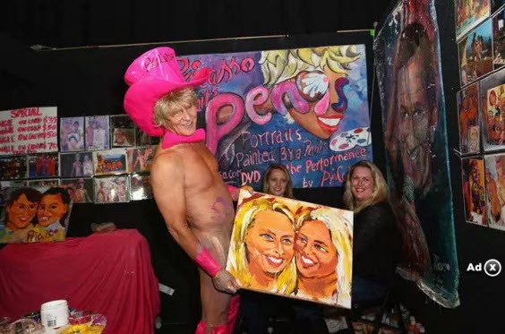 Creative Artist Uses His Dick To Paint Portaits