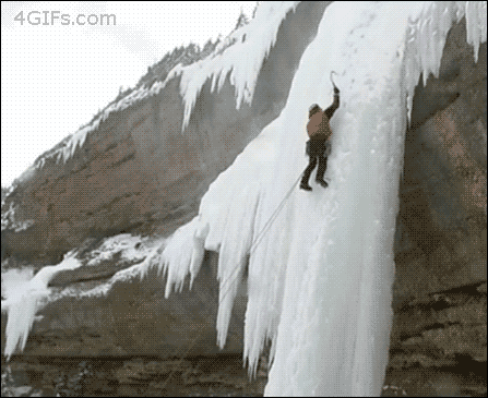 Ice climbing... NOPE!
