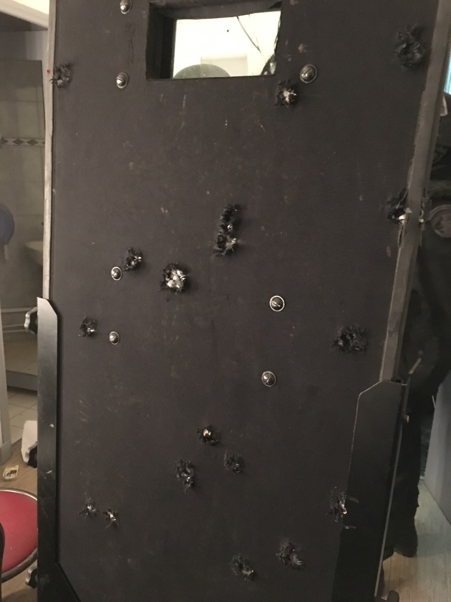 The Shield used by the French police to enter the Bataclan