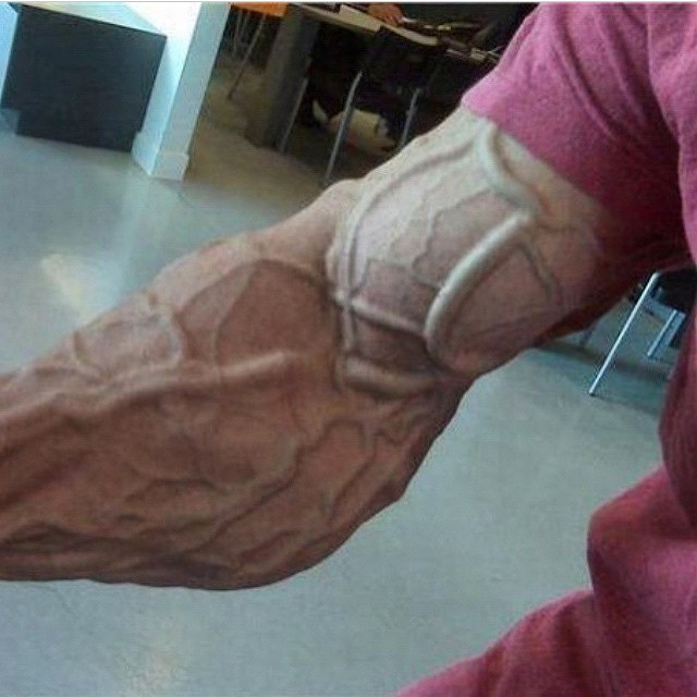 Pro bodybuilder Frank Mcgrath’s arm