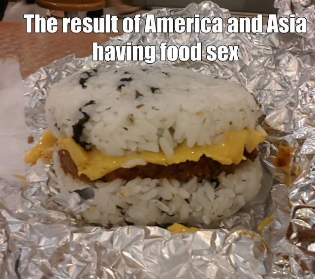 funny food sex - The result of America and Asia having food sex