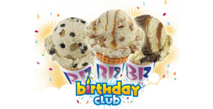 baskin robbins birthday ice cream - Birthday club