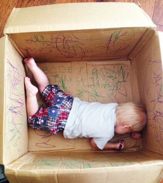 Buy yourself some free time by letting your kid go all Picasso in a box.