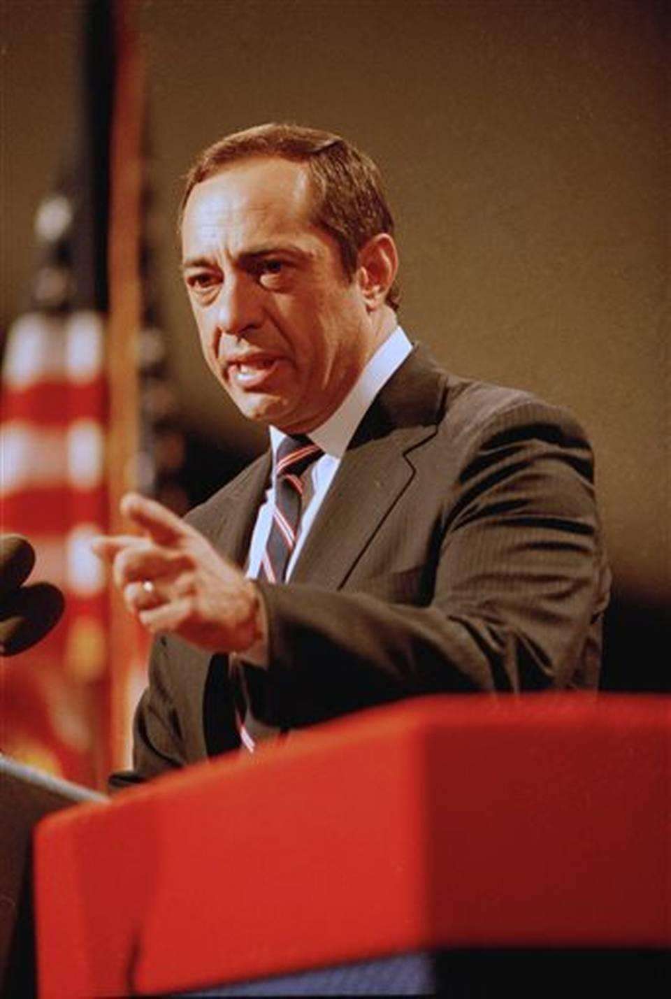 January 1, 2015 - Former New York Governor Mario Cuomo, 82, died of heart failure at his home in Manhattan. He had suffered a series of illnesses related to heart disease, including hospitalization as recently as November 2014. Cuomo served three terms as the 52nd Governor of New York, from 1983-1994. At the 1984 Democratic National Convention, he famously criticized Ronald Reagan's policies during his keynote speech, drawing national attention and recognition for his liberal views. He was considered a front-runner for the Democratic nomination for President in both 1988 and 1992, but he declined to seek nomination.

Cuomo leaves behind his wife, Matilda, to whom he was married for 60 years, and five children. His son, Andrew, was sworn in to his second term as the Governor of New York just hours before Cuomo's passing.