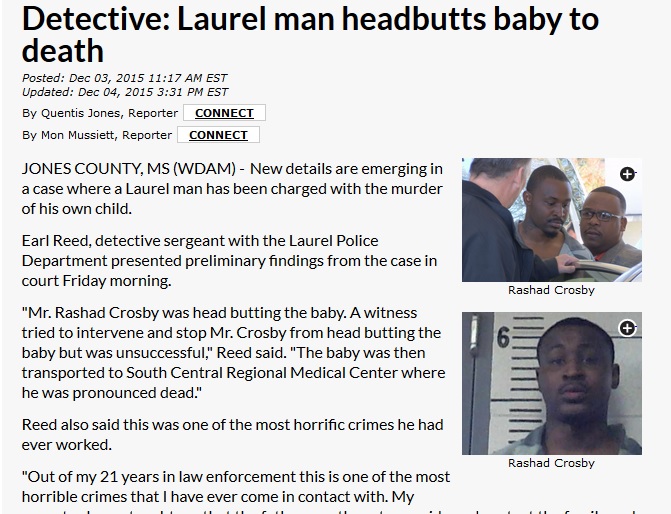 Man headbutts baby to death