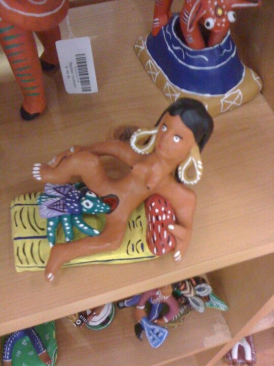 Weird Mexican clay figure