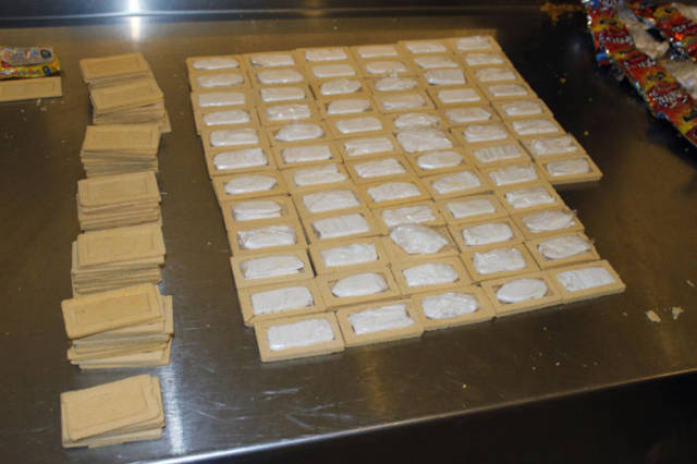 Vanilla wafers filled with cocaine in Houston. A Guatemalan citizen arrived at George Bush Intercontinental Airport from Guatemala City with packages of vanilla wafers. But when customs officials opened them up, they said they found they were filled with cocaine instead of cream filling...