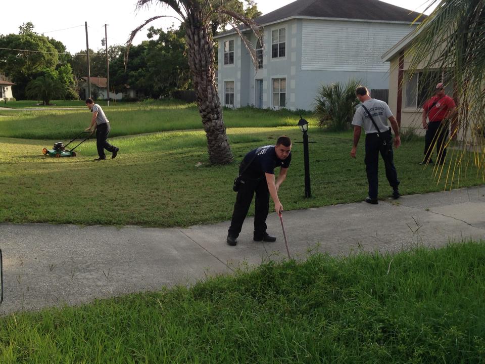 Florida man has a heart attack while mowing lawn. These firefighters stayed behind to finish the job