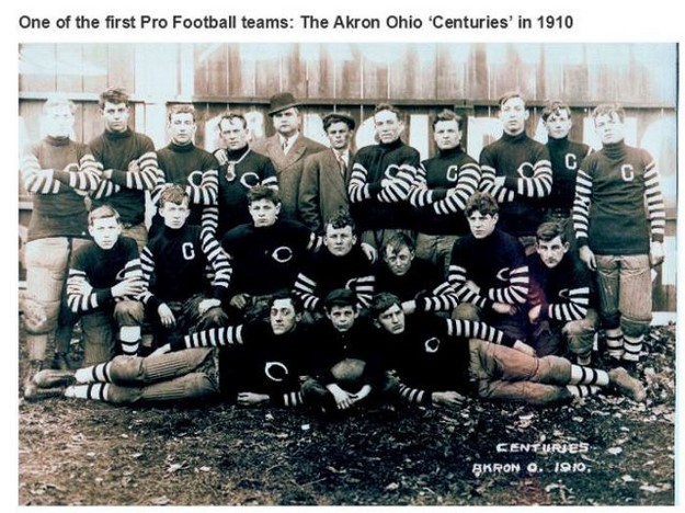 hammond pros jersey - One of the first Pro Football teams The Akron Ohio "Centuries' in 1910 Ppc G Dinin Will Centuries Bkron O. 1910,