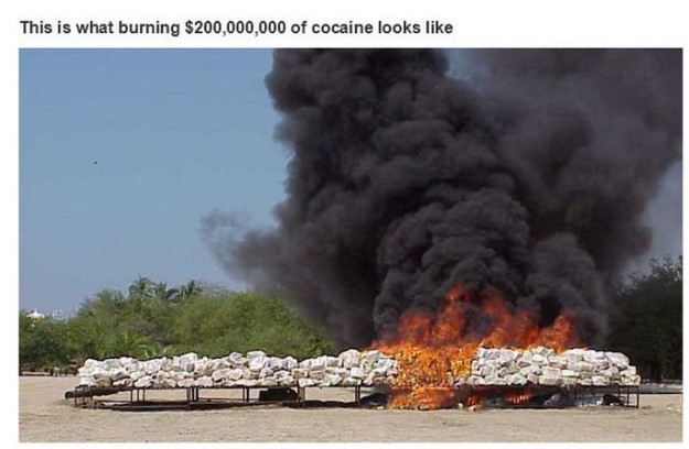 best pictures with deep meaning behind them - This is what burning $200,000,000 of cocaine looks