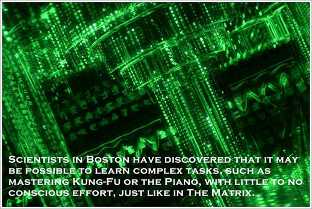 matrix reloaded - Scientists In Boston Have Discovered That It My Be Possible To Learn Complex Tasks, Such As Mastering KungFu Or The Piano, With Little To No Conscious Effort, Just In The Matrix. u se