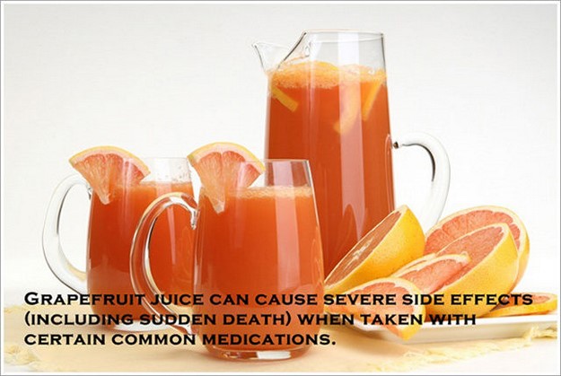 Grapefruit Juice Can Cause Severe Side Effects Including Sudden Death When Taken With Certain Common Medications.