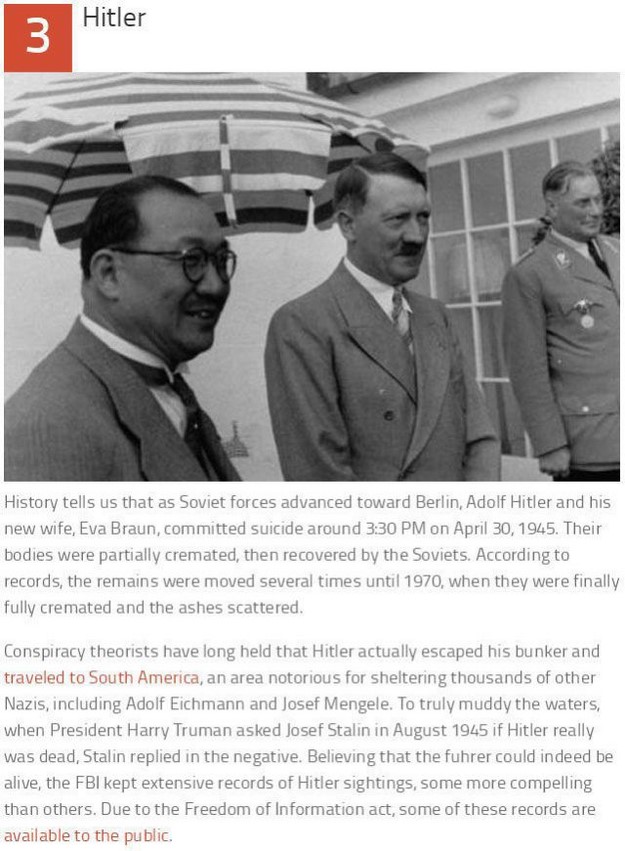 nazi china - Hitler History tells us that as Soviet forces advanced toward Berlin, Adolf Hitler and his new wife, Eva Braun, committed suicide around on . Their bodies were partially cremated, then recovered by the Soviets. According to records, the remai