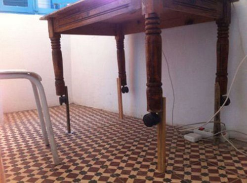 make a table taller diy