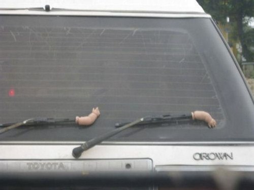 funny windshield wipers - Crown