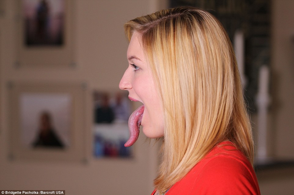 18-year-old, Adrianne Lewis from Michigan believes she has the world’s longest tongue at a whopping 4 inches: