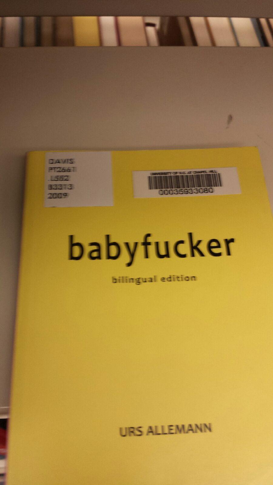 Friend works at a library. He had to shelve this book today