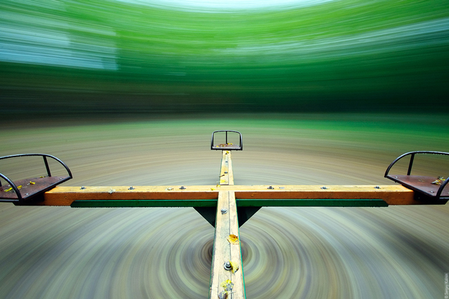 Spinning objects make for great long exposure shots, but being strapped to a spinning merry-go-round gives a whole new perspective.