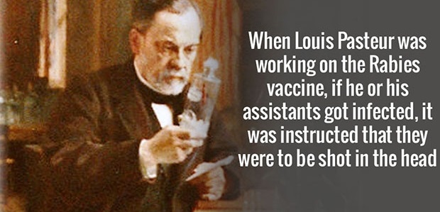louis pasteur germ theory - When Louis Pasteur was working on the Rabies vaccine, if he or his assistants got infected, it was instructed that they were to be shot in the head