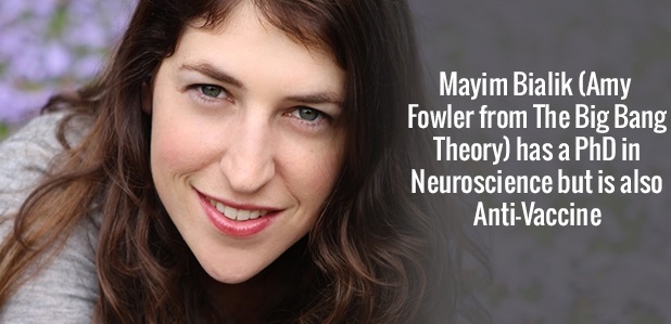 Thirst - Mayim Bialik Amy Fowler from The Big Bang Theory has a PhD in Neuroscience but is also AntiVaccine