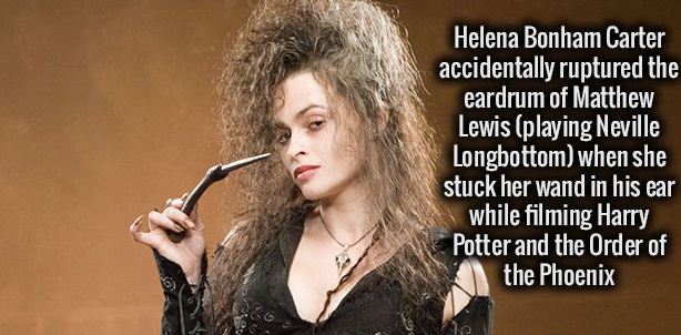 bellatrix lestrange costume cheap - Helena Bonham Carter accidentally ruptured the eardrum of Matthew Lewis playing Neville Longbottom when she stuck her wand in his ear while filming Harry Potter and the Order of the Phoenix